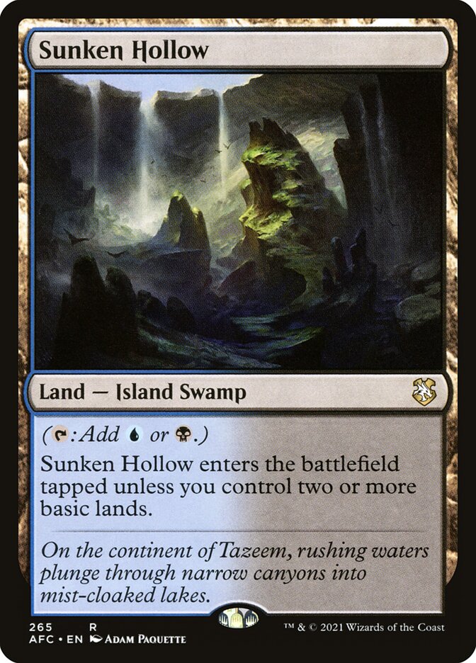 Vale Afundado / Sunken Hollow - Magic: The Gathering - MoxLand
