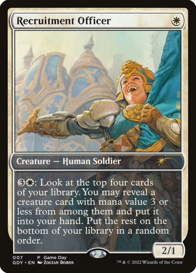 Oficial de Recrutamento / Recruitment Officer - Magic: The Gathering - MoxLand
