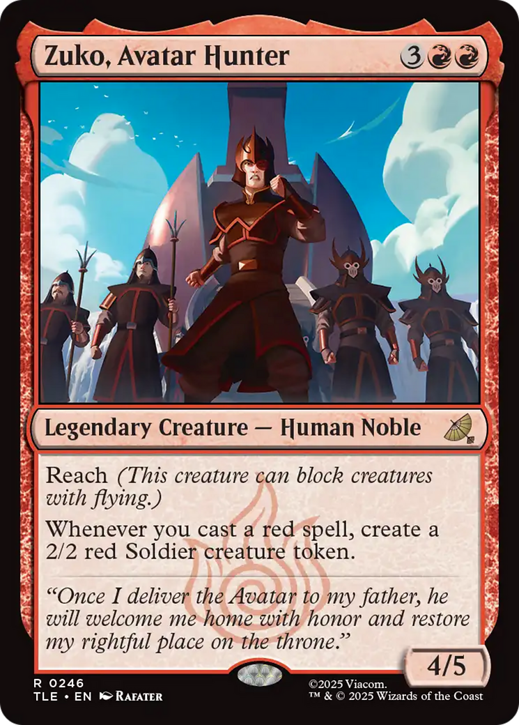 Zuko, Caçador do Avatar / Zuko, Avatar Hunter - Magic: The Gathering - MoxLand