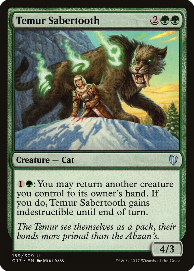 Dente-de-sabre Temur / Temur Sabertooth - Magic: The Gathering - MoxLand