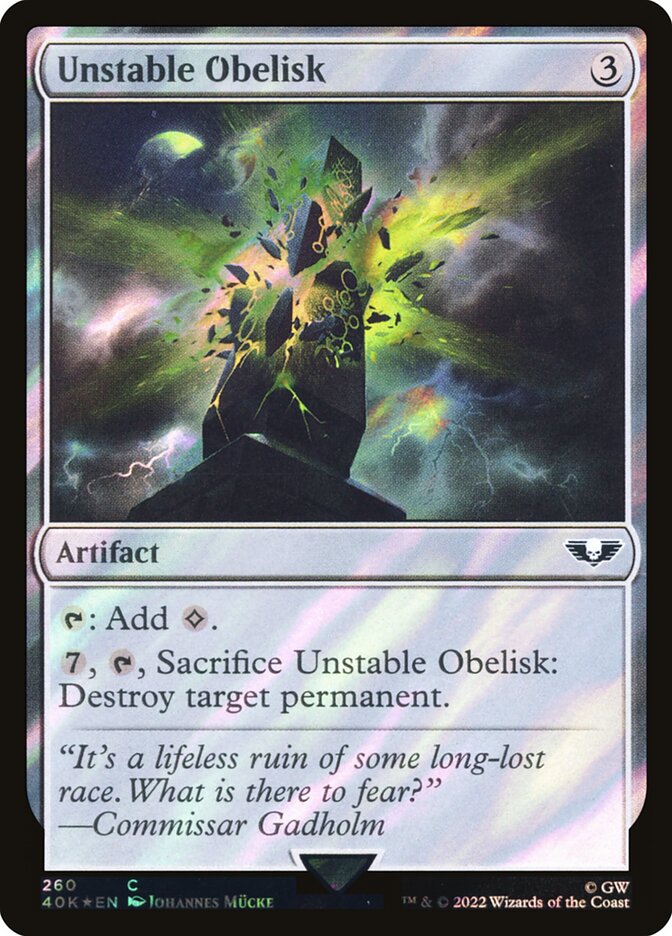 Obelisco Instável / Unstable Obelisk - Magic: The Gathering - MoxLand