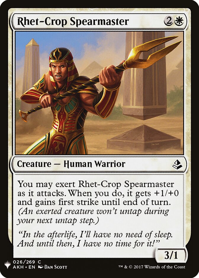 Mestre da Lança da Safra Rhet / Rhet-Crop Spearmaster - Magic: The Gathering - MoxLand