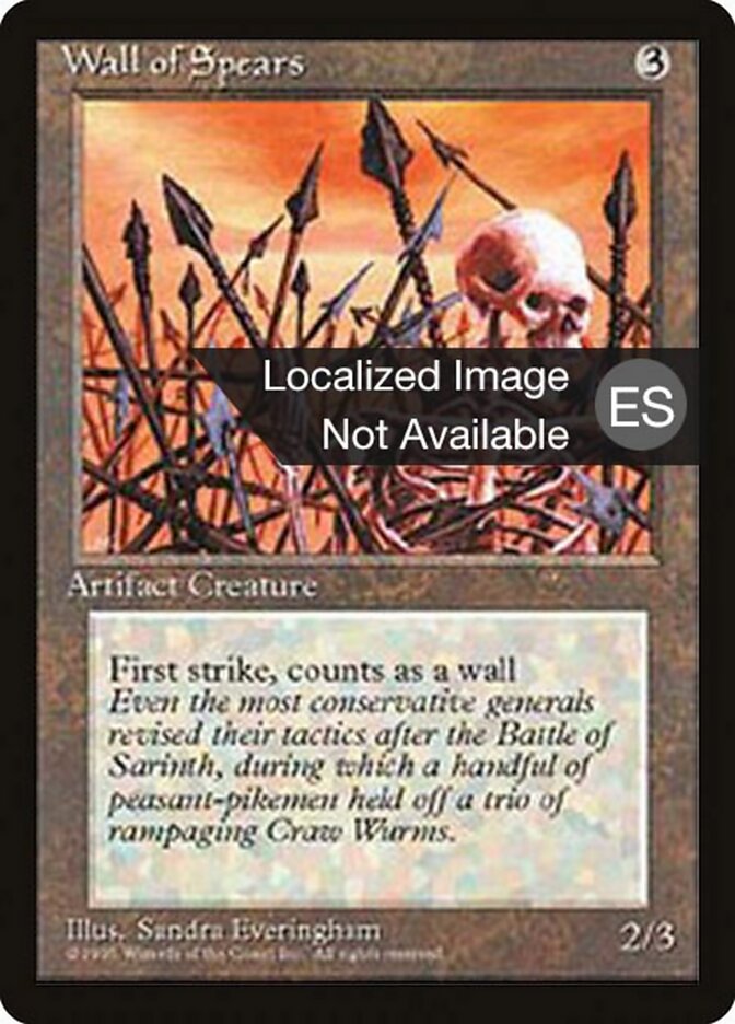 Barreira de Lanças / Wall of Spears - Magic: The Gathering - MoxLand