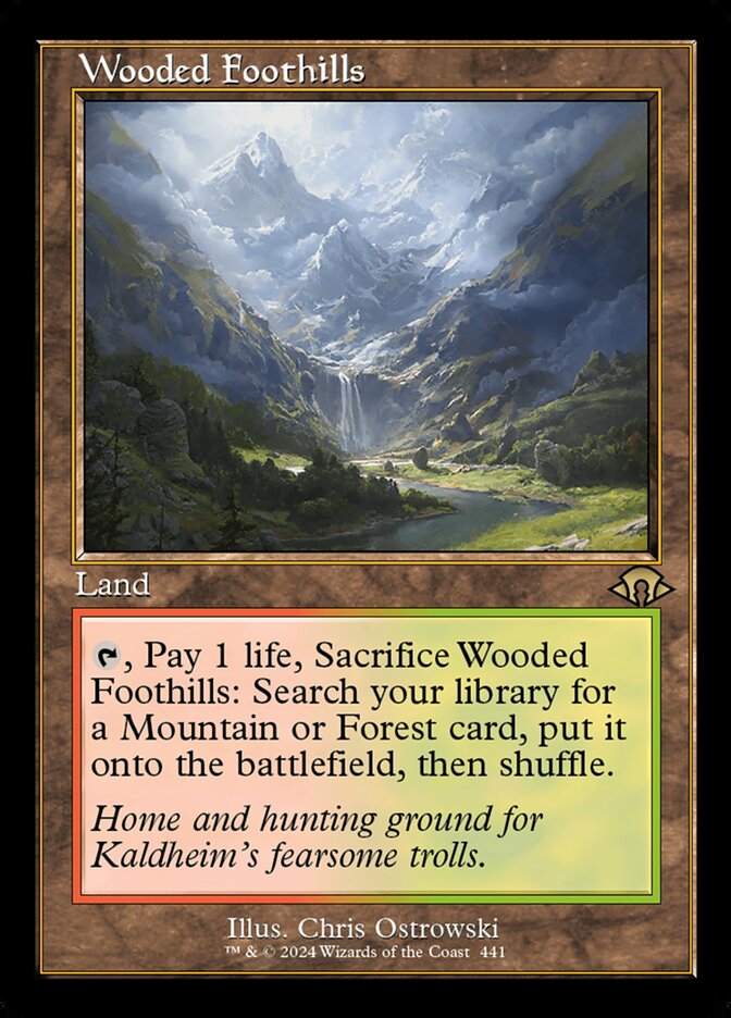 Contraforte Arborizado / Wooded Foothills - Magic: The Gathering - MoxLand