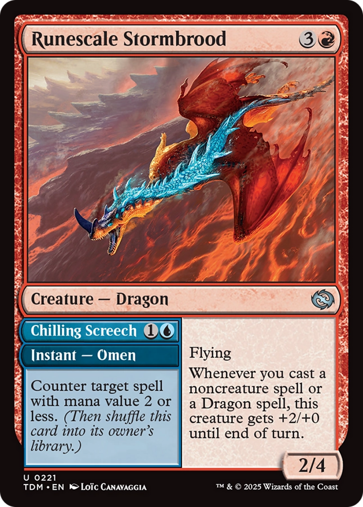 Tempesdrago da Runascama / Runescale Stormbrood - Magic: The Gathering - MoxLand