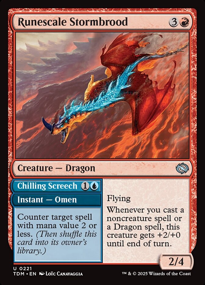 Tempesdrago da Runascama / Runescale Stormbrood - Magic: The Gathering - MoxLand