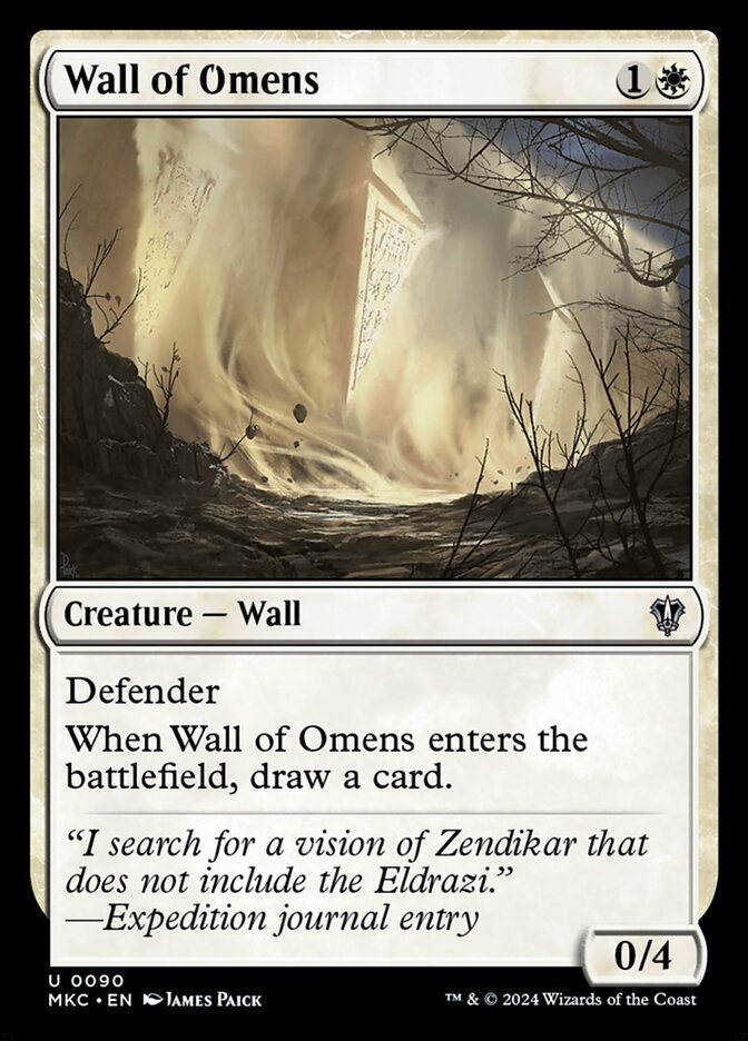 Barreira de Agouros / Wall of Omens - Magic: The Gathering - MoxLand