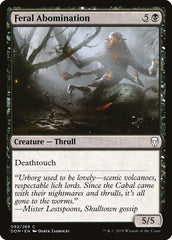 Abominação Selvagem / Feral Abomination - Magic: The Gathering - MoxLand