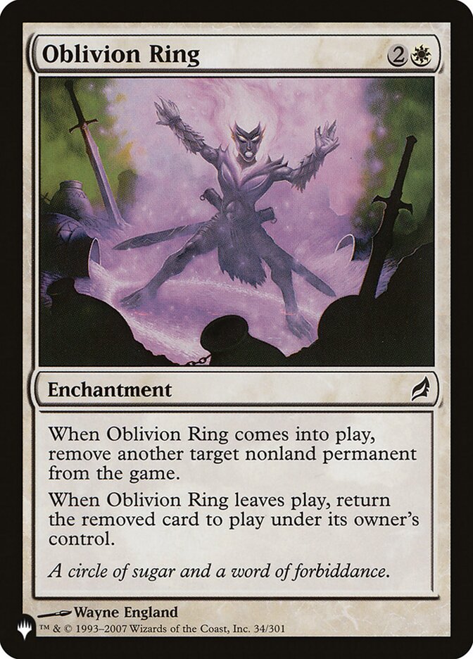 Anel do Esquecimento / Oblivion Ring - Magic: The Gathering - MoxLand