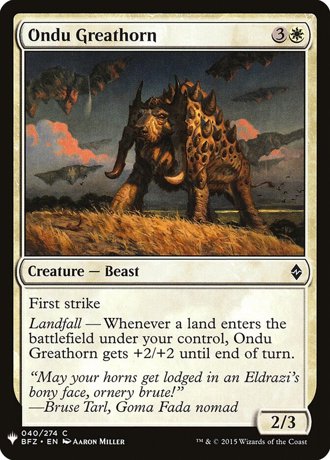 Megacórneo de Ondu / Ondu Greathorn - Magic: The Gathering - MoxLand