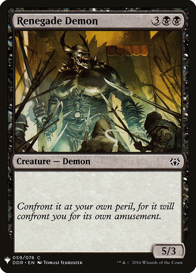 Demônio Renegado / Renegade Demon - Magic: The Gathering - MoxLand