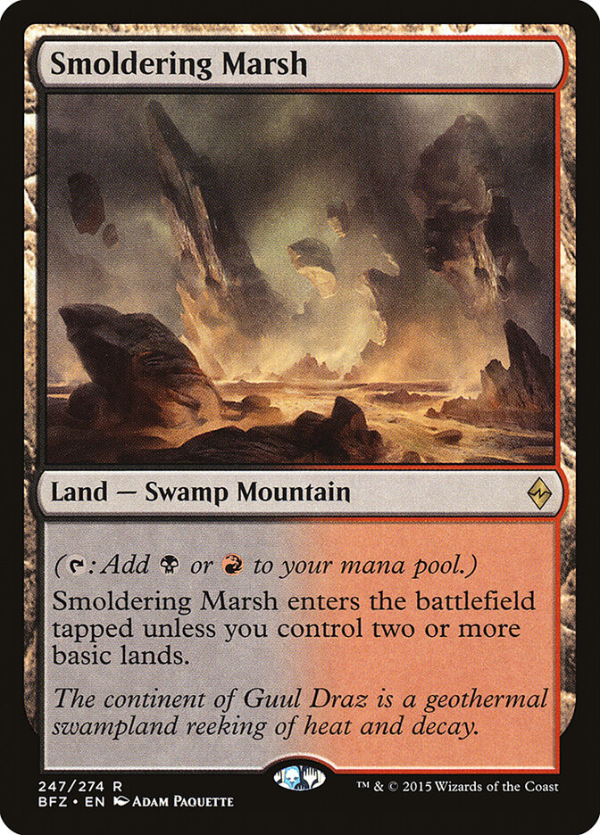 Pântano Ardente / Smoldering Marsh - Magic: The Gathering - MoxLand