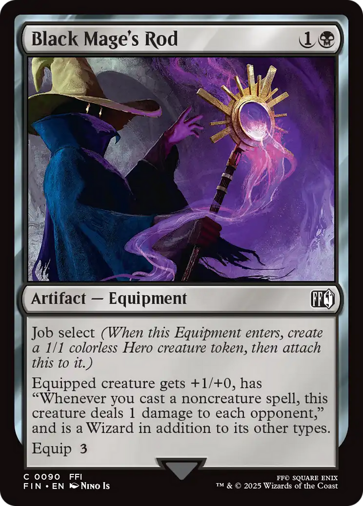Cajado do Mago Negro / Black Mage's Rod - Magic: The Gathering - MoxLand
