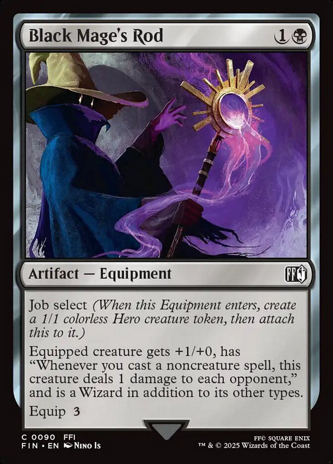 Cajado do Mago Negro / Black Mage's Rod - Magic: The Gathering - MoxLand