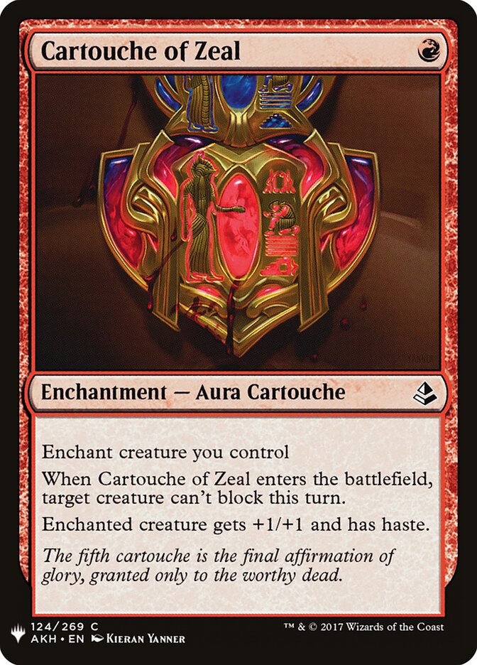 Cártula do Zelo / Cartouche of Zeal - Magic: The Gathering - MoxLand