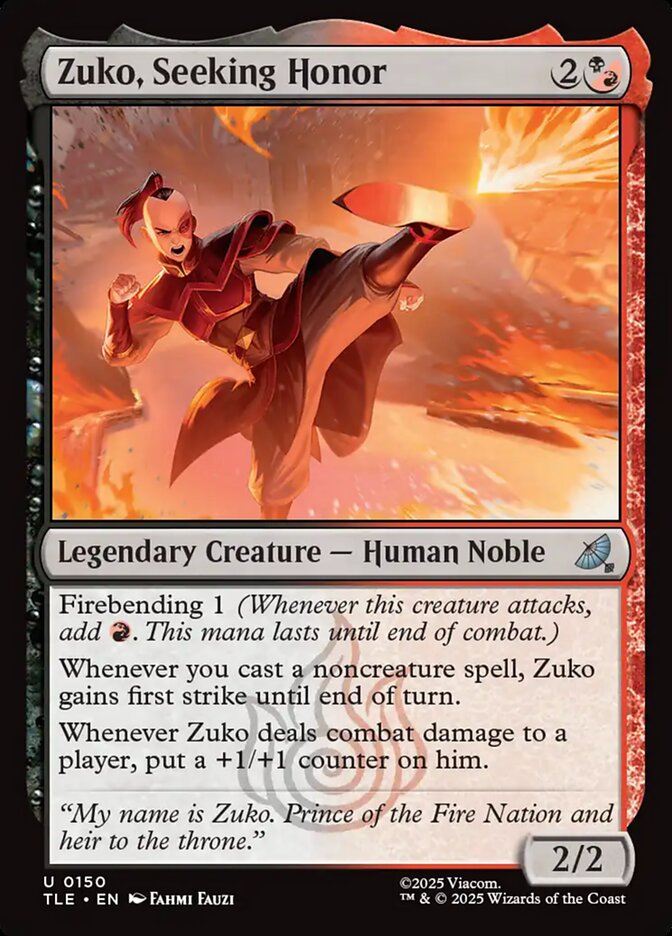 Zuko, Em Busca de Honra / Zuko, Seeking Honor - Magic: The Gathering - MoxLand