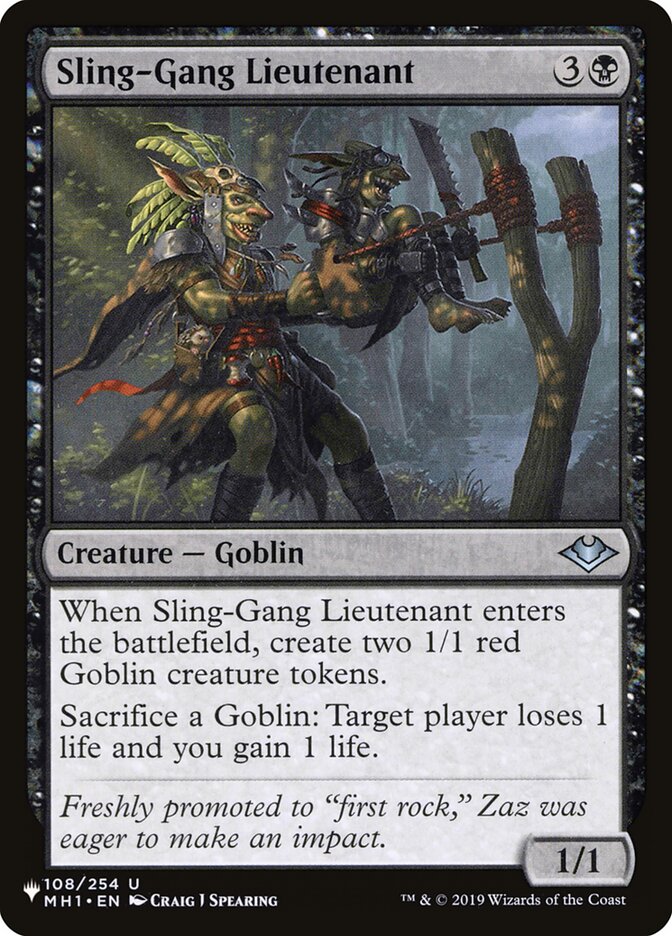 Tenente da Gangue Atiradeira / Sling-Gang Lieutenant - Magic: The Gathering - MoxLand