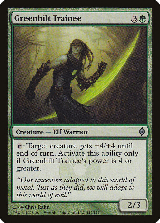 Aprendiz de Punho Verde / Greenhilt Trainee - Magic: The Gathering - MoxLand