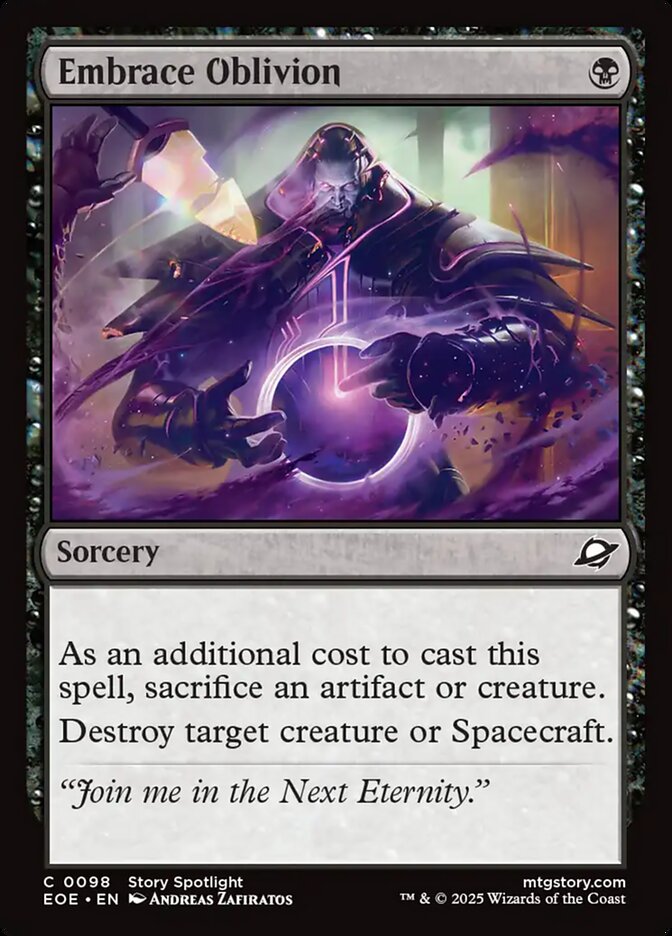 Acolher o Esquecimento / Embrace Oblivion - Magic: The Gathering - MoxLand