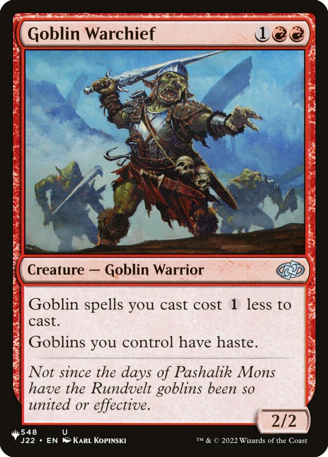 Comandante de Guerra Goblin / Goblin Warchief - Magic: The Gathering - MoxLand