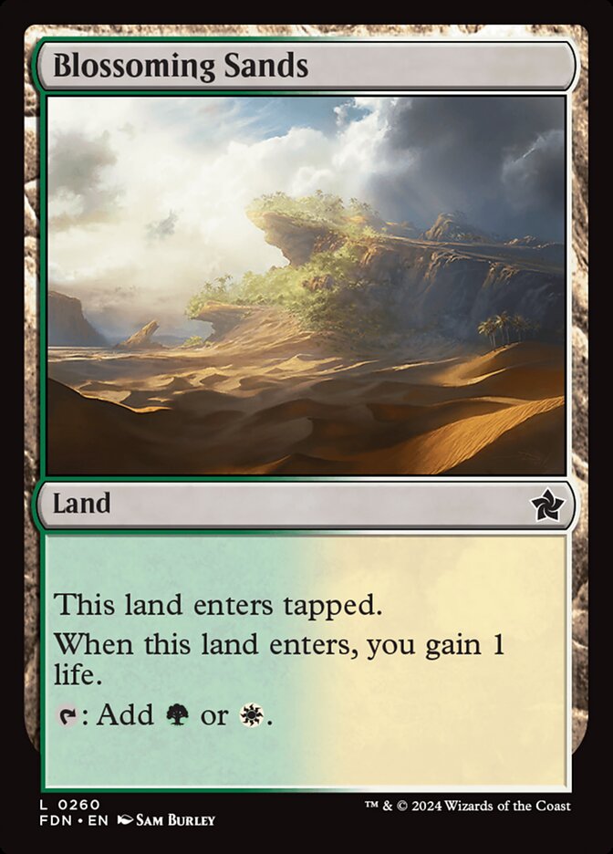 Areias Verdejantes / Blossoming Sands - Magic: The Gathering - MoxLand