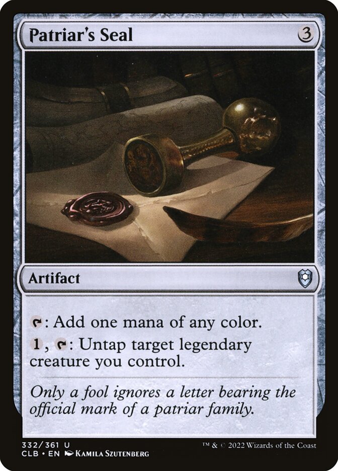Selo de Patriar / Patriar's Seal - Magic: The Gathering - MoxLand