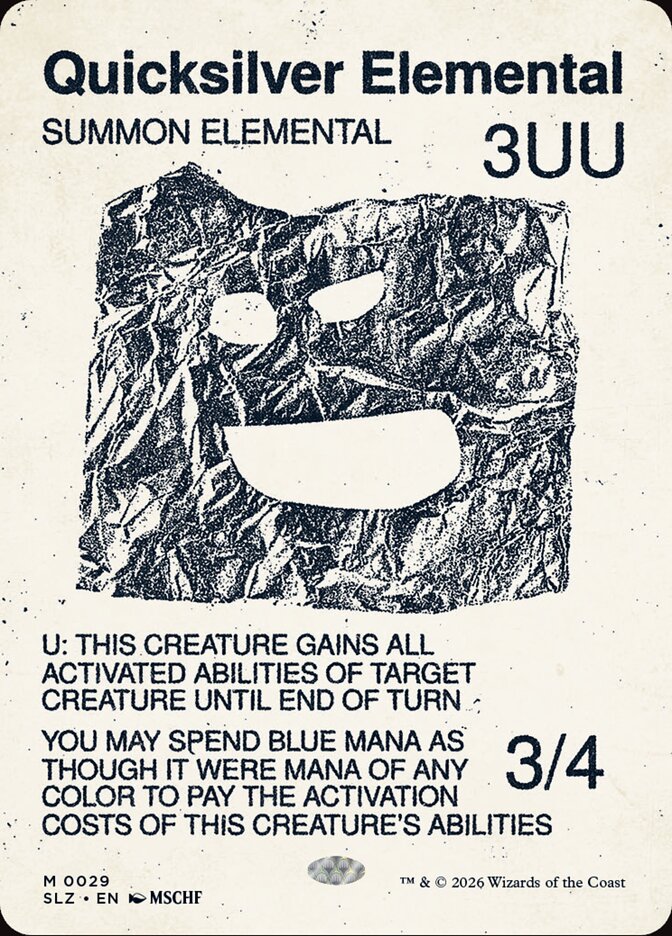 Elemental de Mercúrio / Quicksilver Elemental - Magic: The Gathering - MoxLand