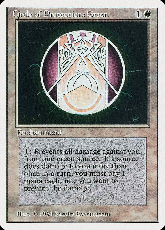 Círculo de Proteção: Verde / Circle of Protection: Green - Magic: The Gathering - MoxLand
