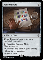 Ransom Note - Magic: The Gathering - MoxLand