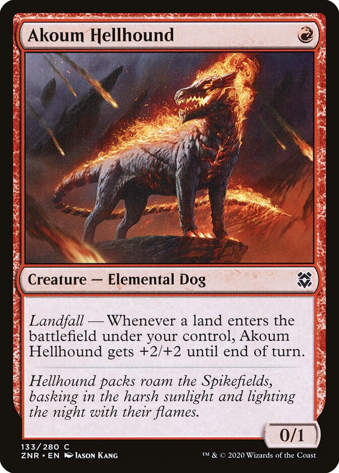 Sabujo Infernal de Akoum / Akoum Hellhound - Magic: The Gathering - MoxLand