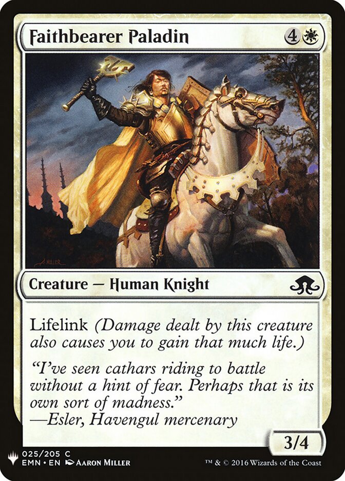 Paladino Portador da Fé / Faithbearer Paladin - Magic: The Gathering - MoxLand