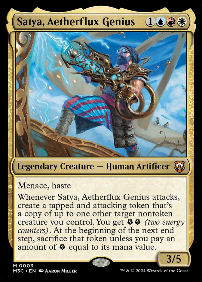Satya, Gênio do Fluxo de Éter / Satya, Aetherflux Genius - Magic: The Gathering - MoxLand