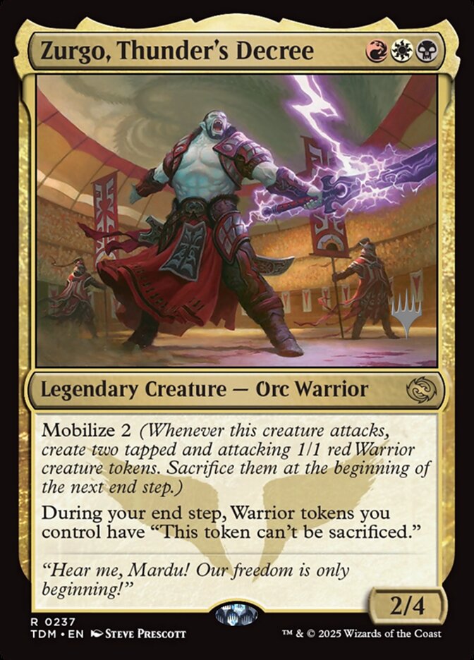 Zurgo, Thunder's Decree - Magic: The Gathering - MoxLand
