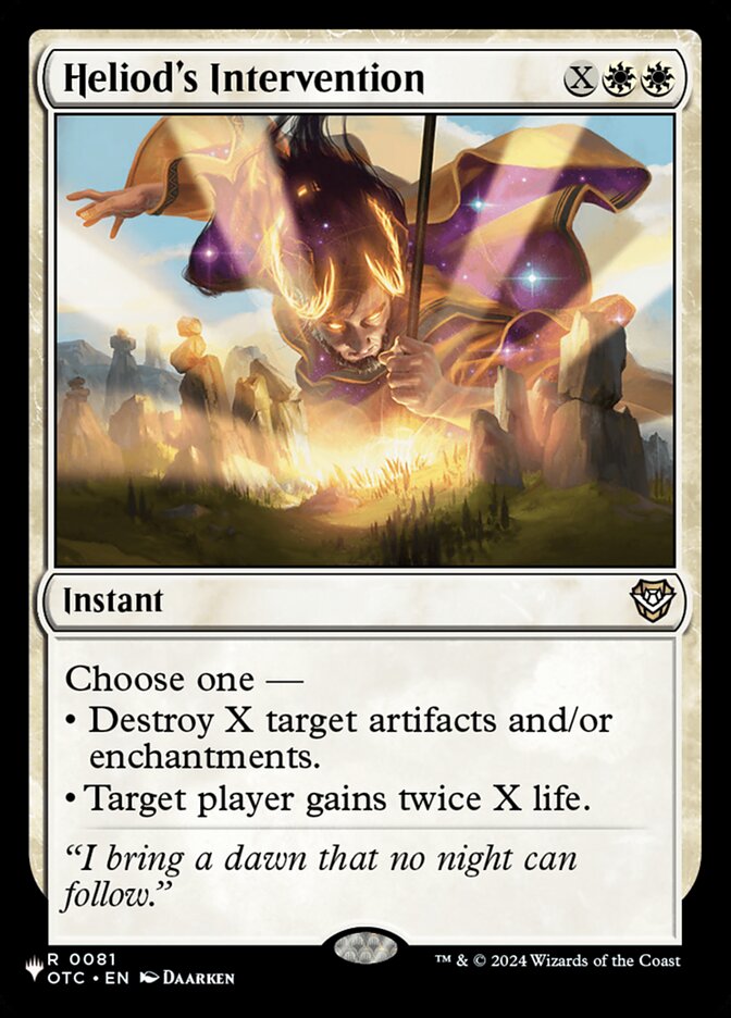 Intervenção de Heliode / Heliod's Intervention - Magic: The Gathering - MoxLand