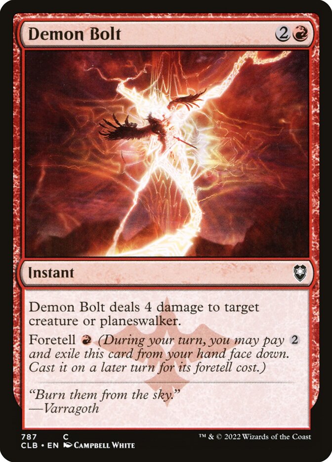 Raio Demoníaco / Demon Bolt - Magic: The Gathering - MoxLand