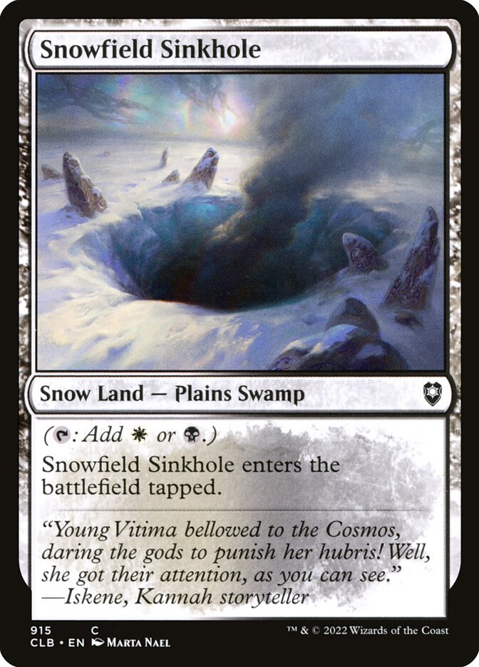 Buraco na Neve / Snowfield Sinkhole - Magic: The Gathering - MoxLand