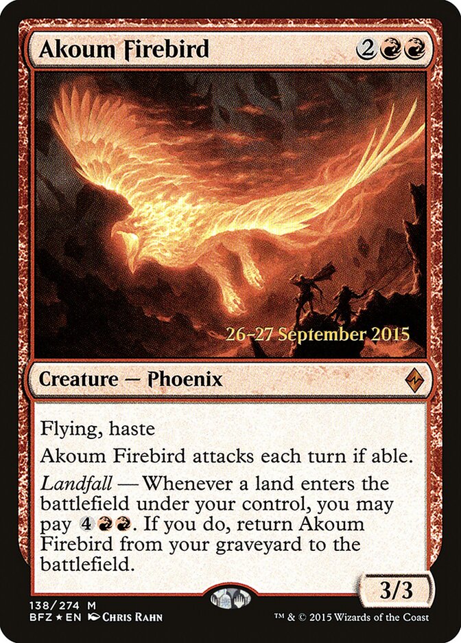 Pássaro de Fogo de Akoum / Akoum Firebird - Magic: The Gathering - MoxLand