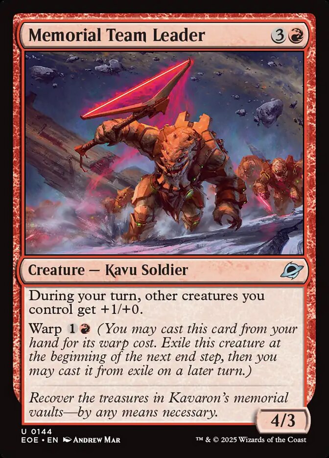 Líder de Equipe do Memorial / Memorial Team Leader - Magic: The Gathering - MoxLand