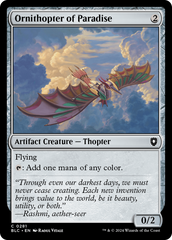 Ornitóptero do Paraíso / Ornithopter of Paradise - Magic: The Gathering - MoxLand