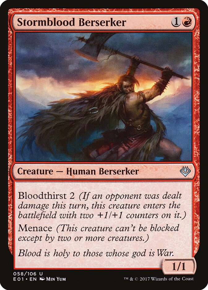 Amoque do Sangue Tempestuoso / Stormblood Berserker - Magic: The Gathering - MoxLand