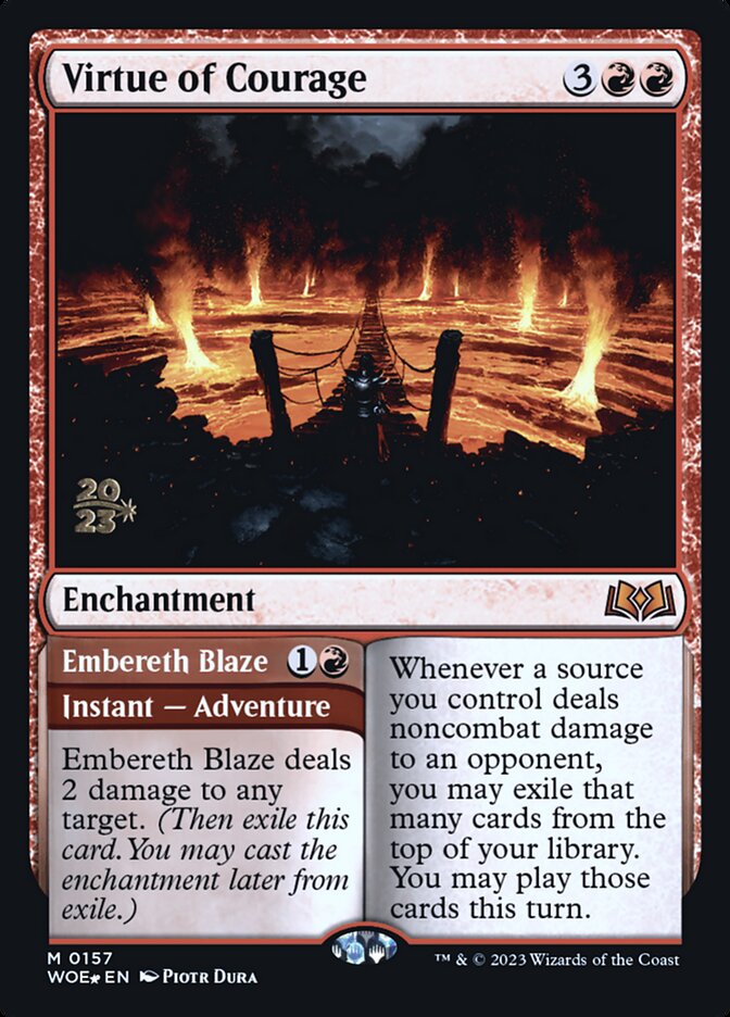 Virtue of Courage / Embereth Blaze - Magic: The Gathering - MoxLand