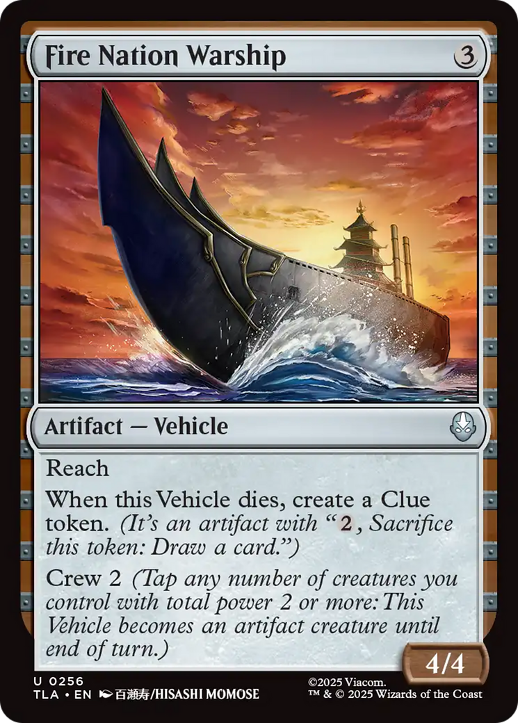 Navio de Guerra da Nação do Fogo / Fire Nation Warship - Magic: The Gathering - MoxLand