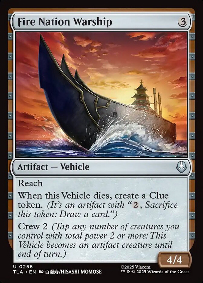 Navio de Guerra da Nação do Fogo / Fire Nation Warship - Magic: The Gathering - MoxLand