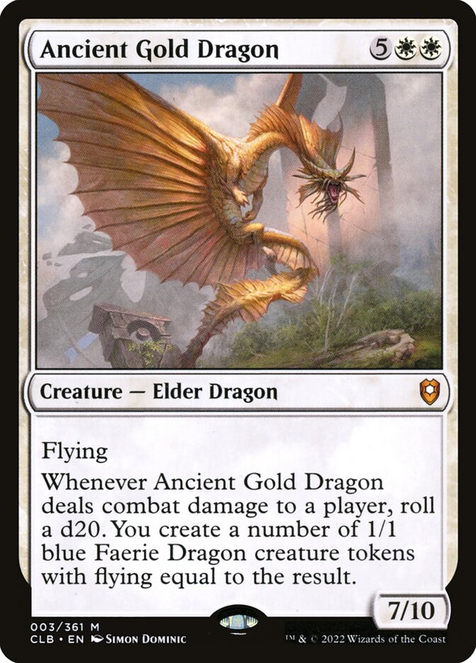 Dragão de Ouro Ancião / Ancient Gold Dragon - Magic: The Gathering - MoxLand