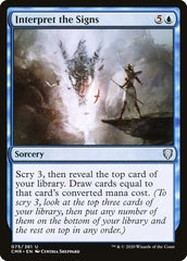 Interpretar os Sinais / Interpret the Signs - Magic: The Gathering - MoxLand