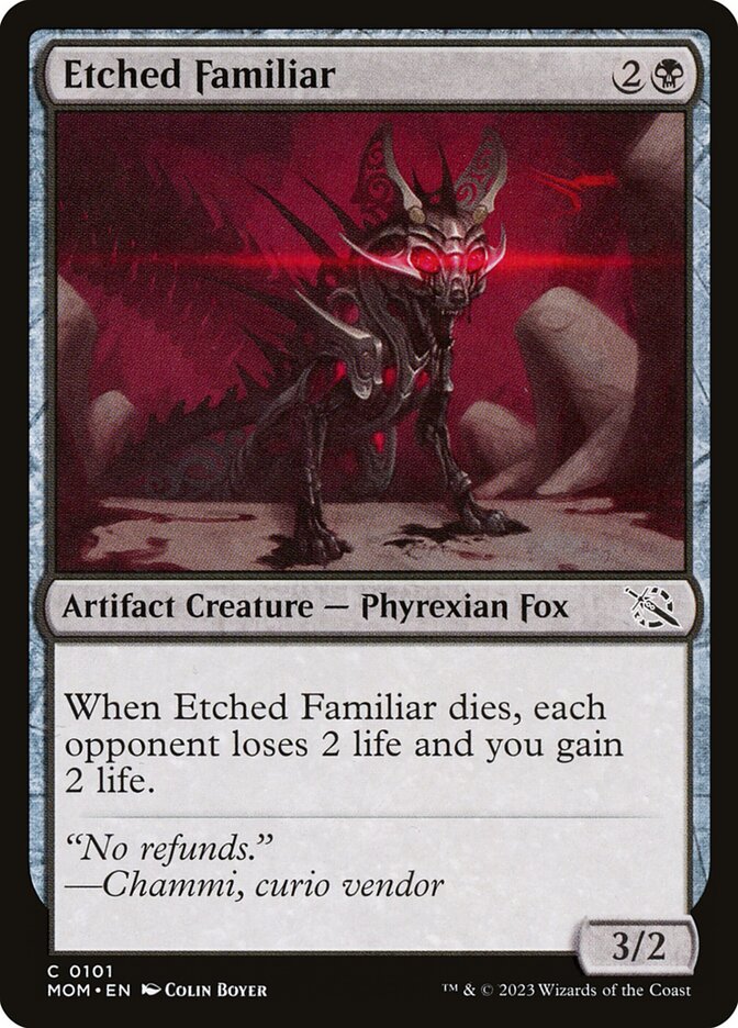 Familiar Gravado / Etched Familiar - Magic: The Gathering - MoxLand