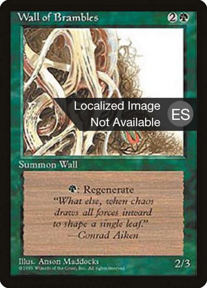 Barreira de Sarças / Wall of Brambles - Magic: The Gathering - MoxLand