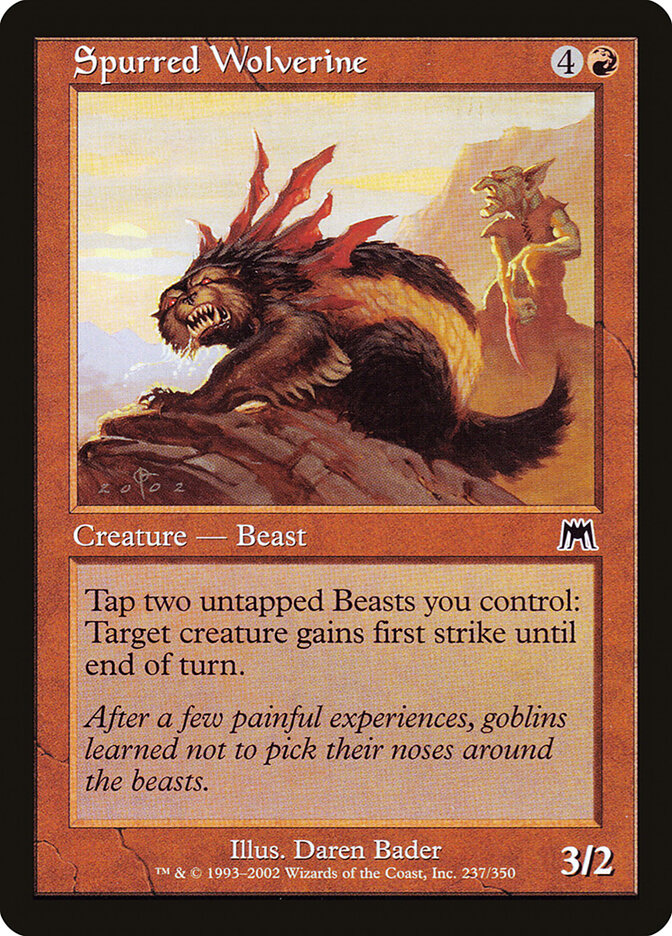 Carcaju Esporoado / Spurred Wolverine - Magic: The Gathering - MoxLand