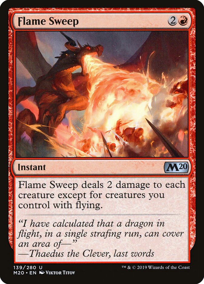 Varrer com as Chamas / Flame Sweep - Magic: The Gathering - MoxLand