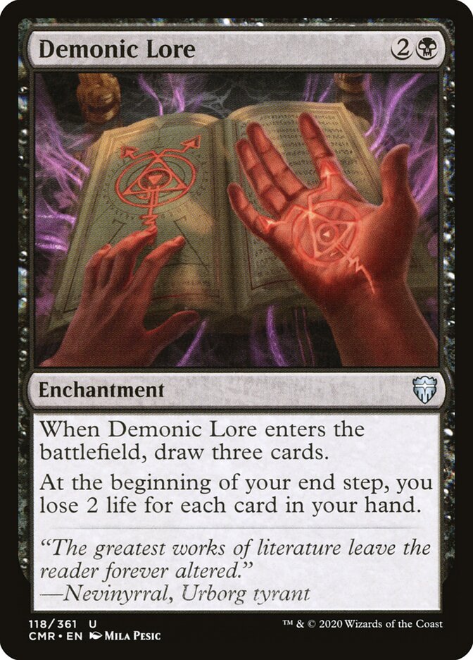 Saber Demoníaco / Demonic Lore - Magic: The Gathering - MoxLand